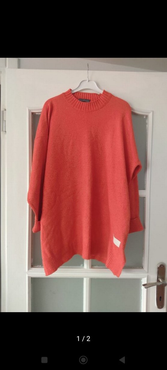 Kırmızı Triko Kadın Kazak - Görsel 2