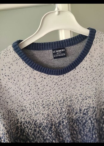 Gri Batik Desenli Erkek çocuk Triko Kazak - Görsel 2