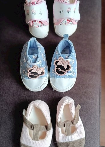 Kız Bebek İlk Adım Beyaz Cırt Cırtlı Ayakkabı - Görsel 2