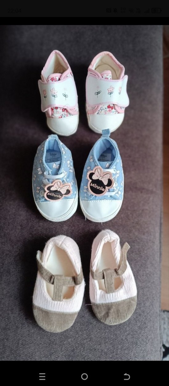 Kız Bebek İlk Adım Beyaz Cırt Cırtlı Ayakkabı - Görsel 2