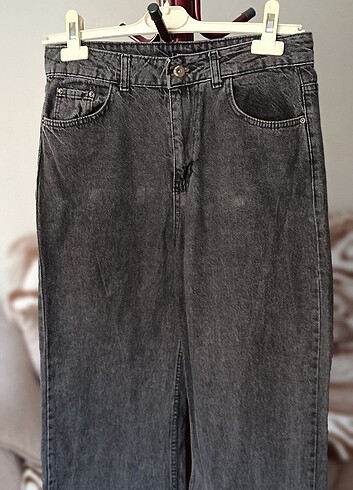 30 Beden gri Renk Kız çocuk retro pantolon