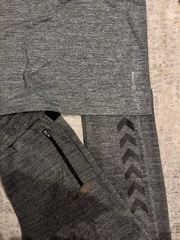 Erkek Gri Fermuarlı Eşofman Altı - Görsel 5