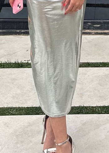 Gümüş Bilekten bağlamalı topuklu - Görsel 2