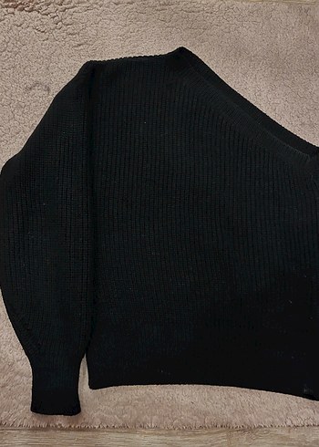 Siyah Kadın Triko  tek Kollu Kaza - Görsel 4