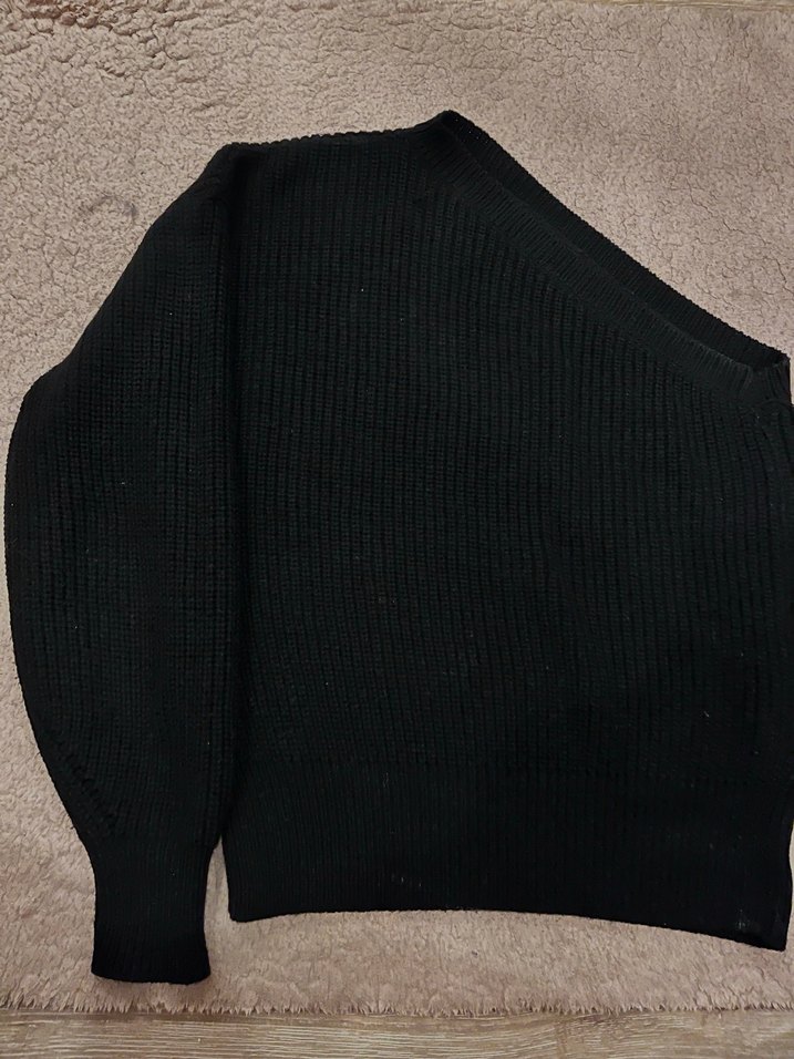 Siyah Kadın Triko  tek Kollu Kaza - Görsel 4