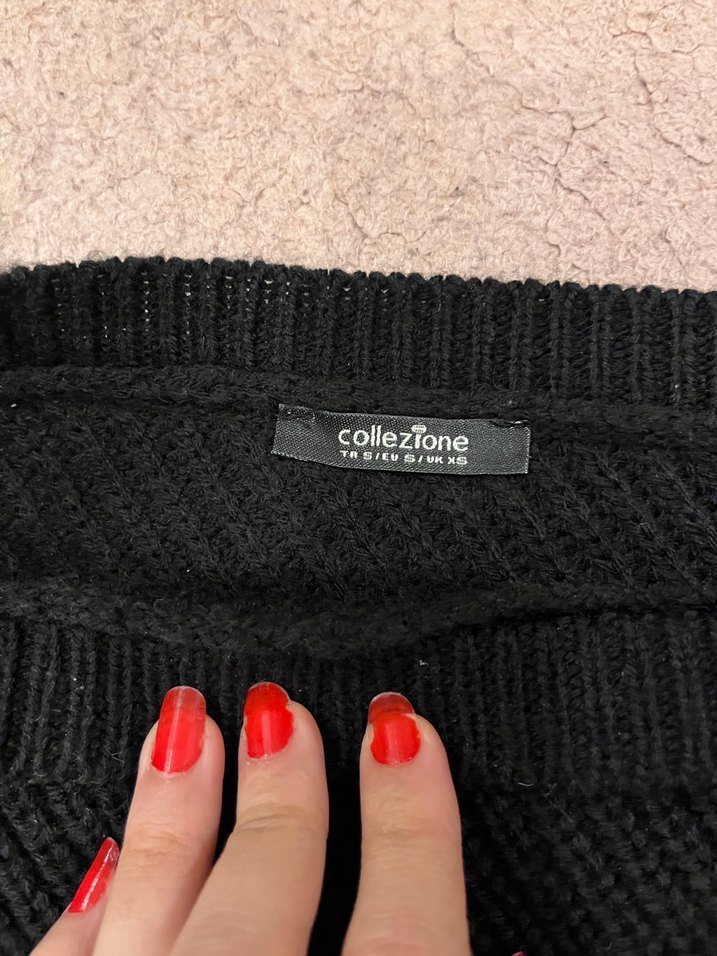 Siyah Kadın Triko  tek Kollu Kaza - Görsel 2