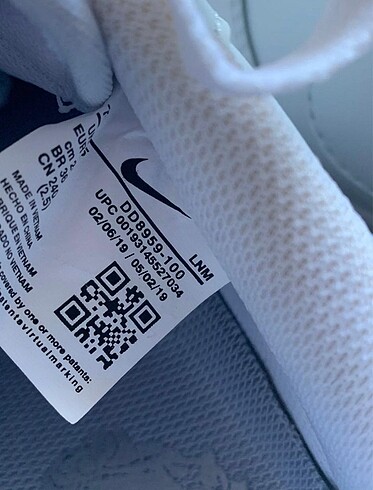 38 Beden beyaz Renk Nike Air force1 orjinal