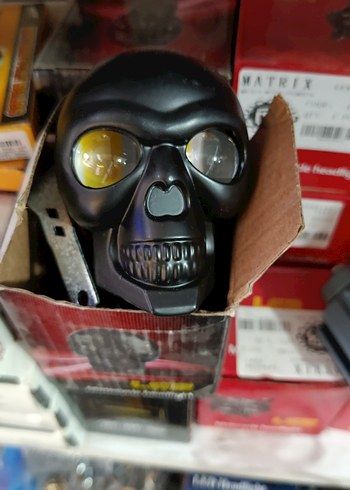 Kırmızı Baykuş Tasarımlı Motosiklet Farı - Görsel 3