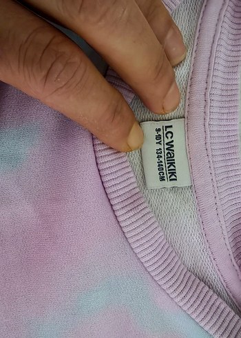 Kız Çocuk Pembe Batik Sweatshirt - Görsel 3