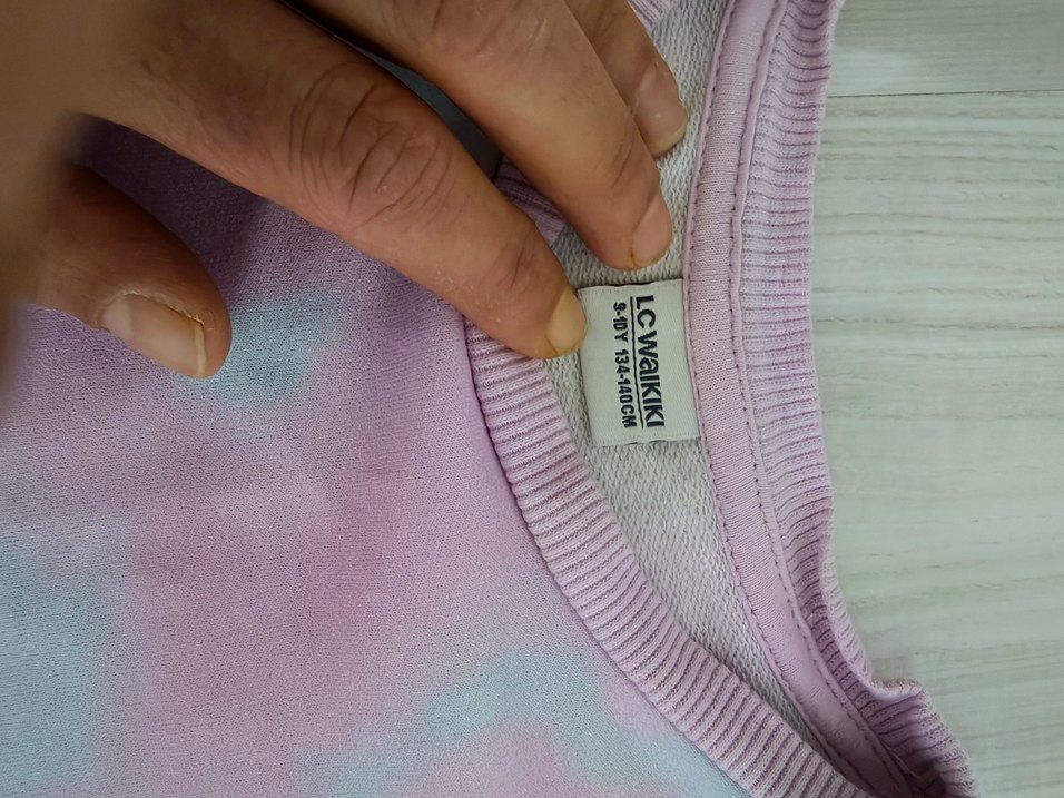 Kız Çocuk Pembe Batik Sweatshirt - Görsel 3