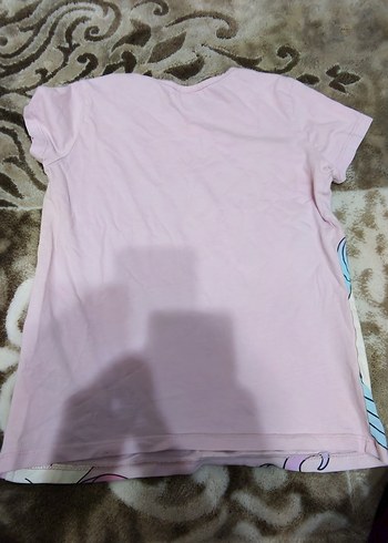 Pembe Baskılı Kız Çocuk Tişörtü - Görsel 3