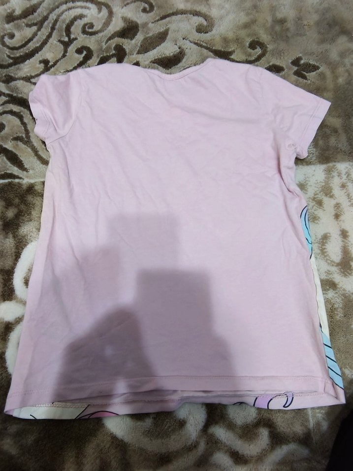 Pembe Baskılı Kız Çocuk Tişörtü - Görsel 3