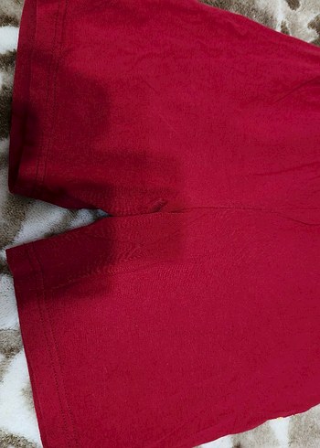 Kırmızı Erkek Şort, Elastik Bel, Baskılı - Görsel 2