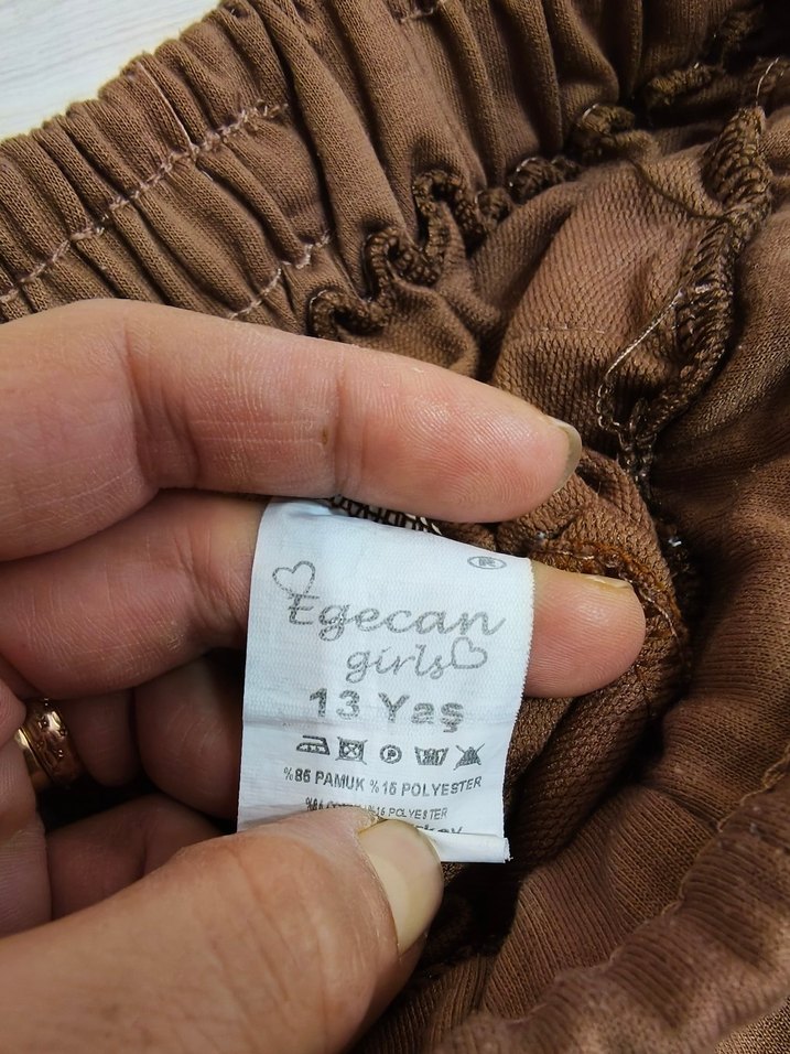 Kahverengi kız çocuk eşofman altı - Görsel 2