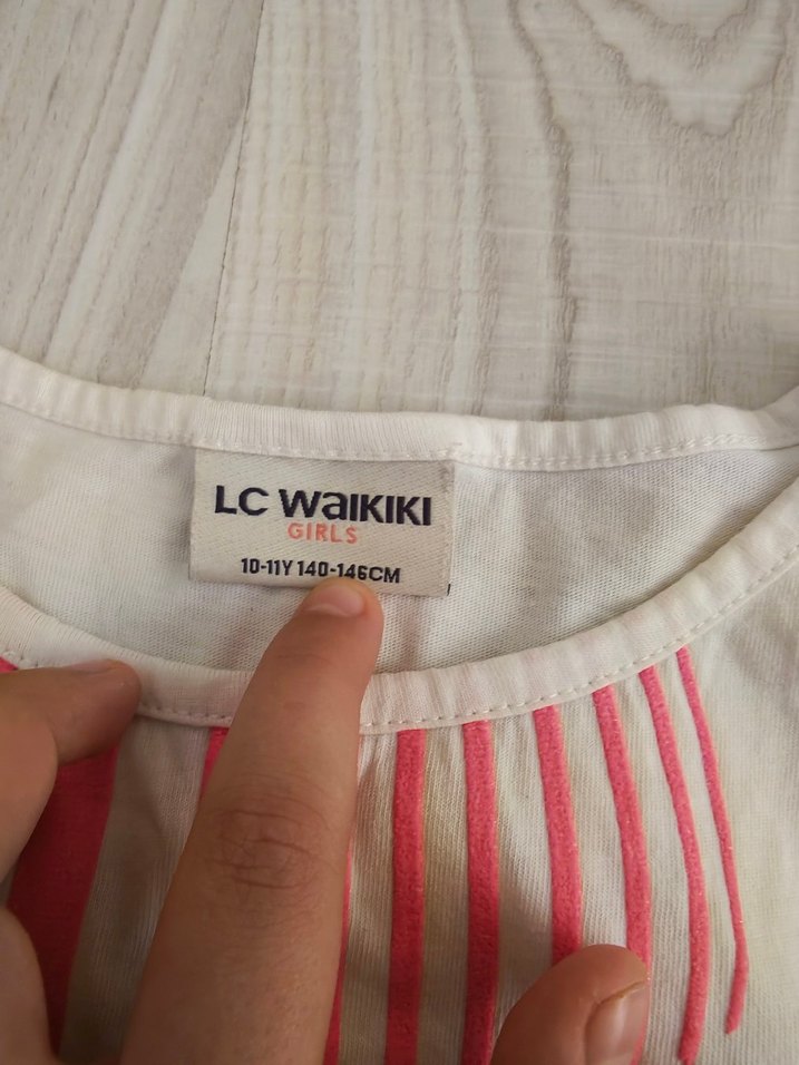 Kız Çocuk Pembe Baskılı Kolsuz Tişört - Görsel 2