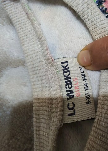 Renkli Baskılı Beyaz Kız Sweatshirt - Görsel 3