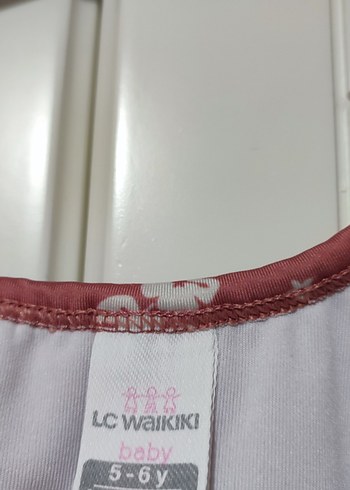 Kız Çocuk Pembe Çiçekli Fırfırlı Mayo - Görsel 3