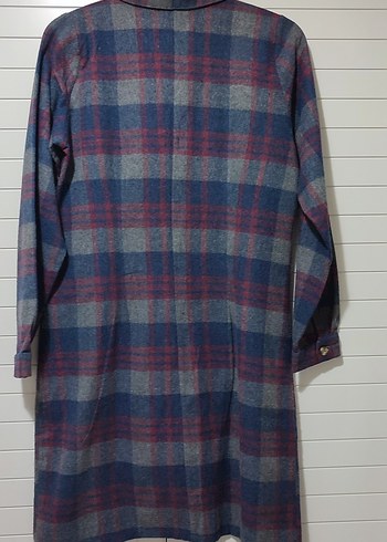 Düğmeli Uzun Kollu Ekose Kadın Gömlek - Görsel 2