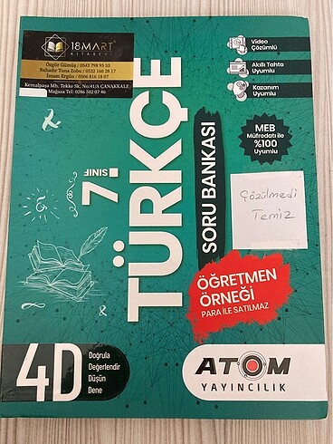 Türkçe soru bankası 7. Sınıf