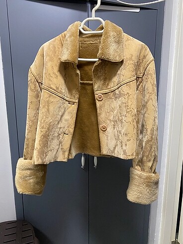 Vintage oversize süet kürk