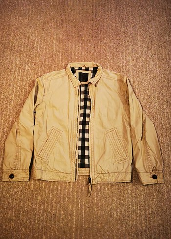 Bej Kadın Düğmeli Street Wear Ceket