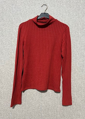  TOPSHOP Kiremit Fitilli Boğazlı Bluz
