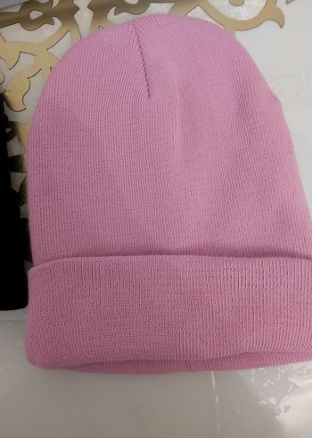Pembe Basic Kadın Örgü Polar Bere - Görsel 2