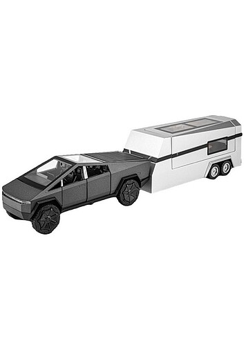 Tesla Cybertruck + Karavan + ATV tam set metal 1:32