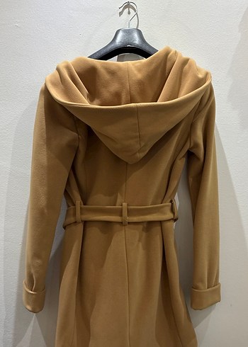 Kemerli Bej Kadın Uzun Kaban - Görsel 3