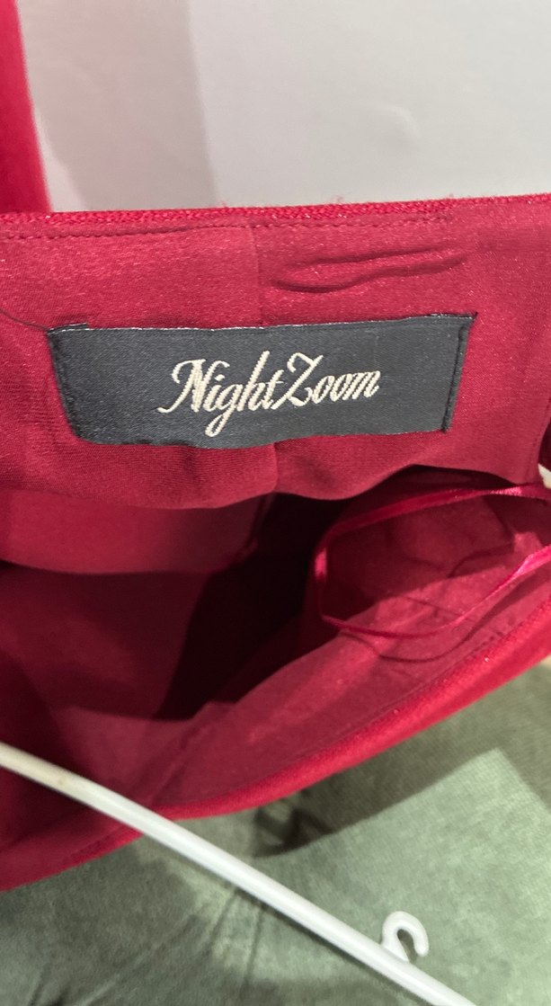 Bordo V Yaka Drapeli Uzun Kadın Tulum - Görsel 5