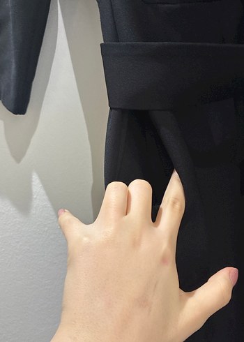 Adil ışık kadın siyah yarım kollu tulum - Görsel 3