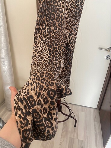 l Beden Leoparlı tayt pantolon