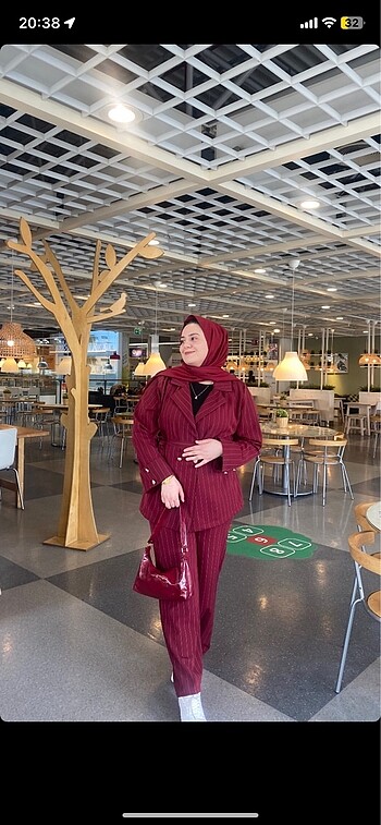 Bordo ceket pantolon takım