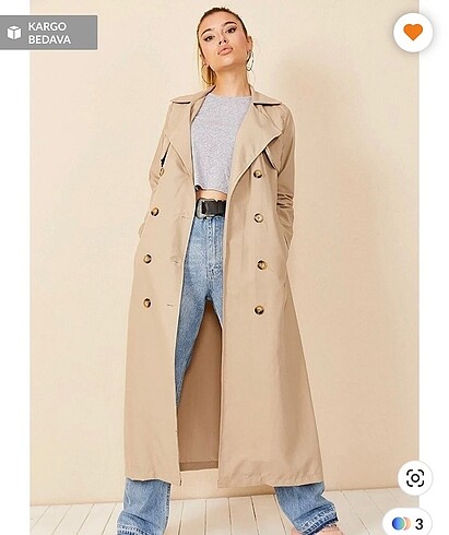 xl Beden camel Renk Trençkot