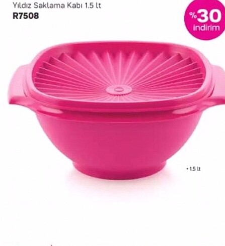 Tupperware yıldız kap 1,5 lt