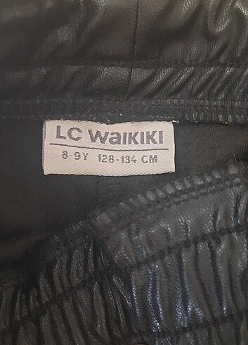 9 Yaş Beden siyah Renk Lcw kiz çocuk deri pantolon
