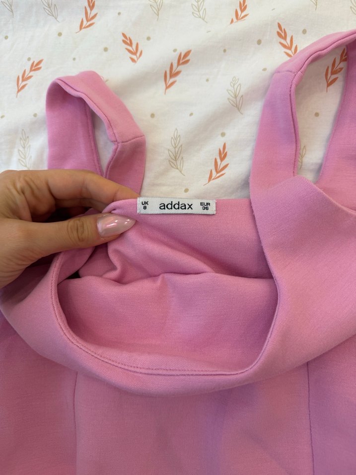 Pembe Midi Kadın Kolsuz Elbise - Görsel 2