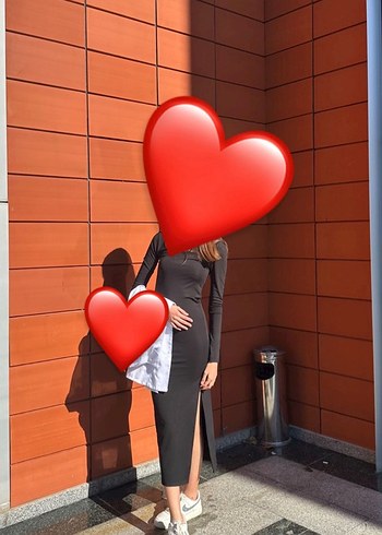 Uzun Kollu Siyah Drapeli Uzun Elbise - Görsel 2