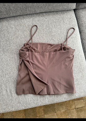 Drapeli İnce Askılı  Kadın Üst Zara - Görsel 4