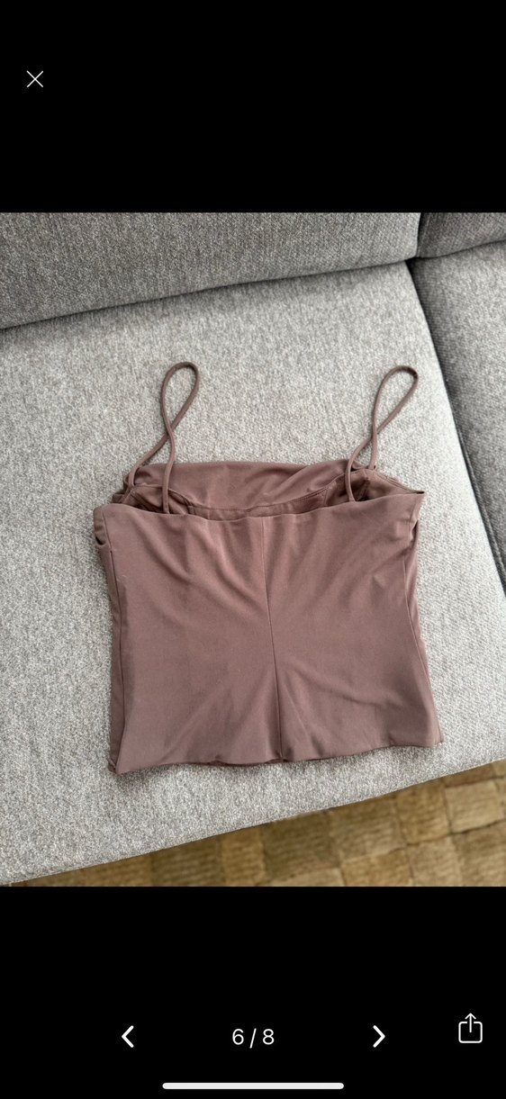 Drapeli İnce Askılı  Kadın Üst Zara - Görsel 5