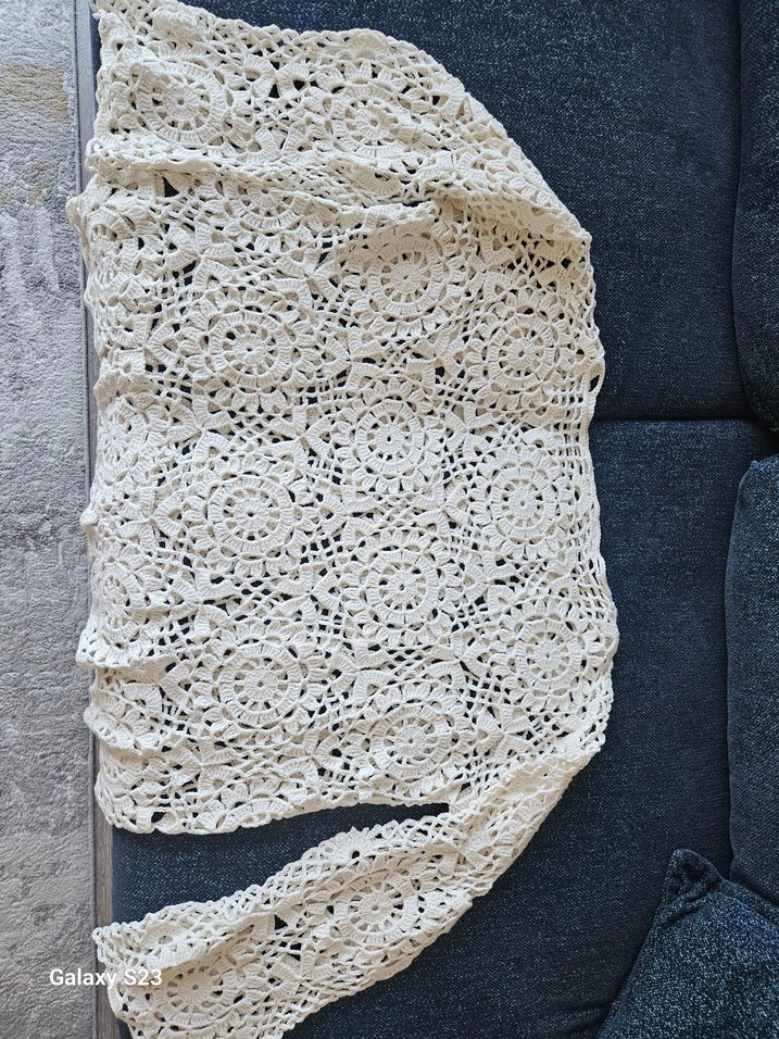 Dantel Detaylı Bohem  Tunik ,büyük beden el orgusudur - Görsel 2