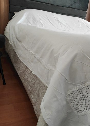 Beden beyaz Renk pamuklu dantelli pikolu battal boy çarşaf