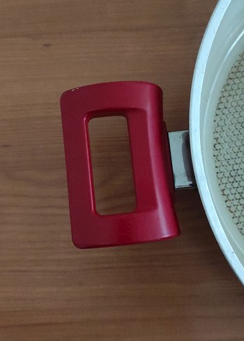 Beyaz Seramik Kaplama Kırmızı Tencere - Görsel 4