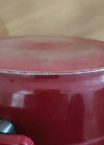 Beyaz Seramik Kaplama Kırmızı Tencere - Görsel 6