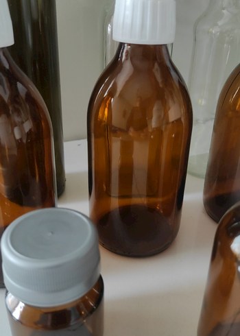 Kahverengi ve Şeffaf Cam Şişe Seti - Görsel 4