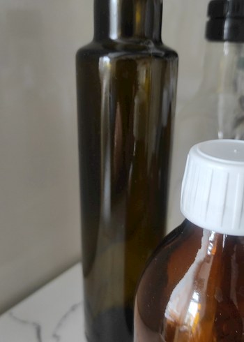 Kahverengi ve Şeffaf Cam Şişe Seti - Görsel 3