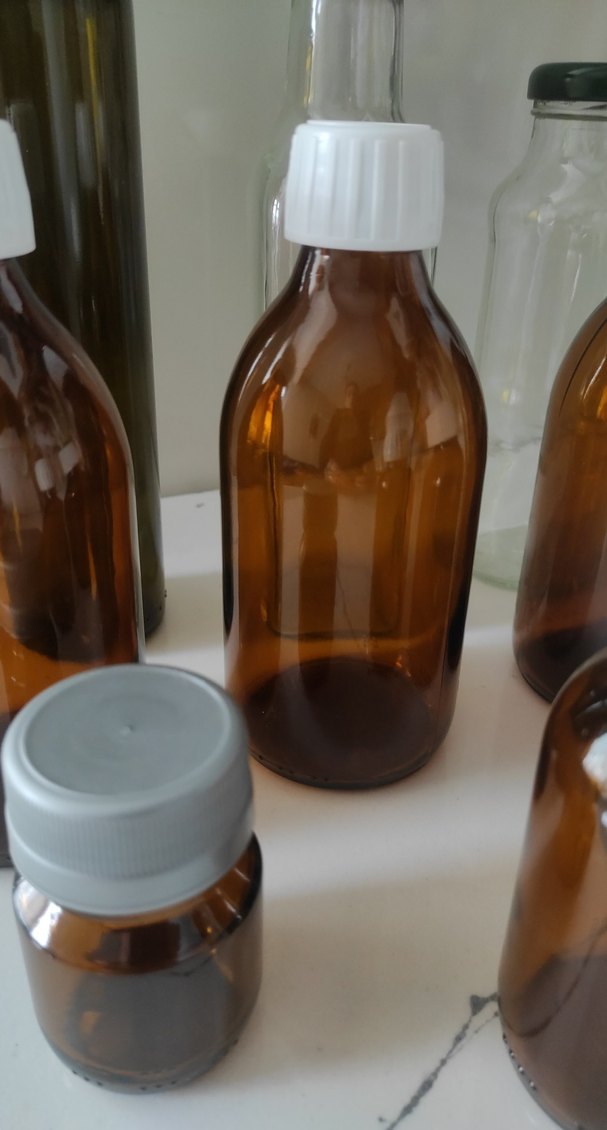 Kahverengi ve Şeffaf Cam Şişe Seti - Görsel 4