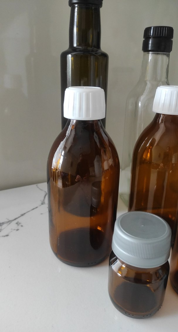 Kahverengi ve Şeffaf Cam Şişe Seti - Görsel 2