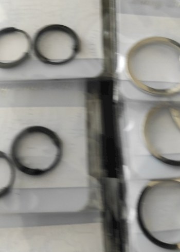 Siyah Ve Gümüş Rengi Kadın Küpeler 13 Çift - Görsel 4