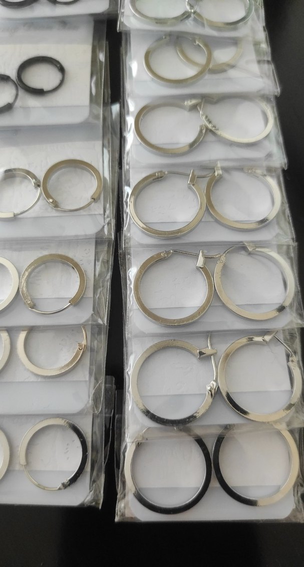 Siyah Ve Gümüş Rengi Kadın Küpeler 13 Çift - Görsel 2